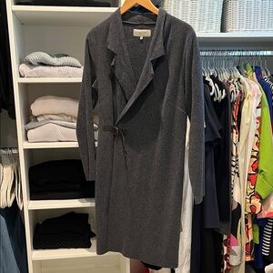 Chic Charcoal Long Sleeve Women's Dress